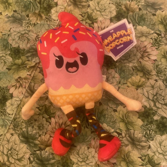 Pineapple, popcorn, show three beanie figurines - Picture 6 of 7